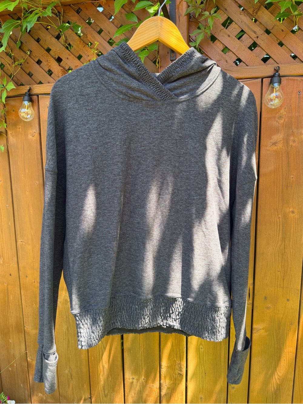 LULULEMON Heather Charcoal Cowl Neck Pullover